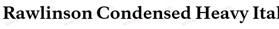 Rawlinson Condensed Heavy Italic字体转换